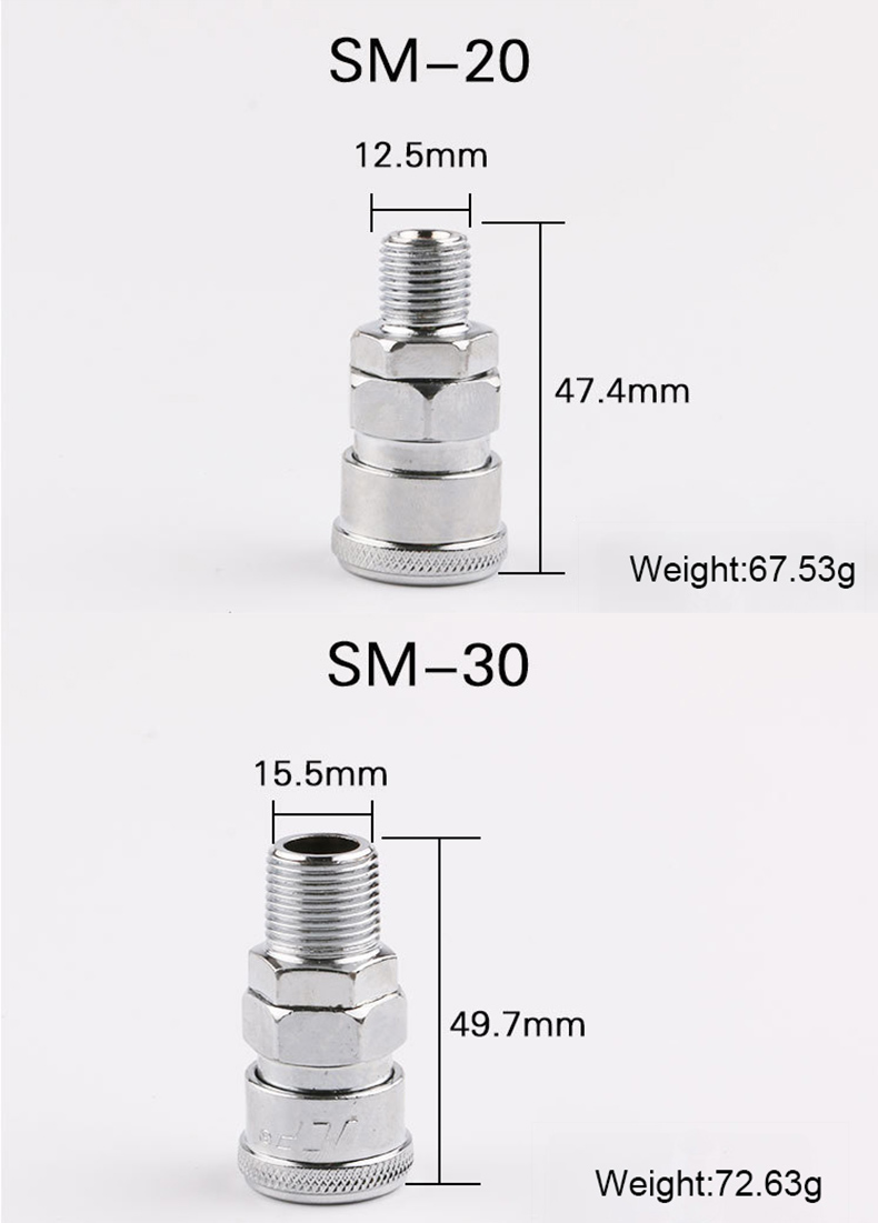 ข้อต่อสวมเร็ว รุ่น SM หรือ คอปเปอร์ เกลียวนอก