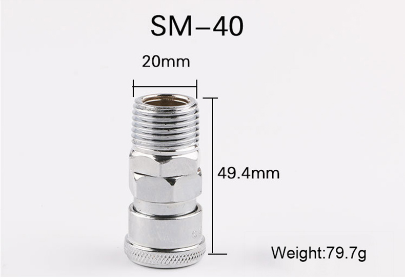 ข้อต่อสวมเร็ว รุ่น SM หรือ คอปเปอร์ เกลียวนอก
