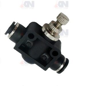 ข้อต่อทองเหลือชุบนิเกิล รุ่น CSA ปรับเร็วลม (เสียบสาย)