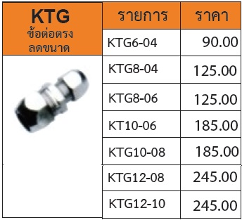 ข้อต่อตรงลดขนาด รุ่น KTG