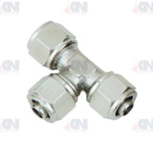 ข้อต่อสามทางตัวที ทองเหลืองชุบนิเกิล รุ่น KLE