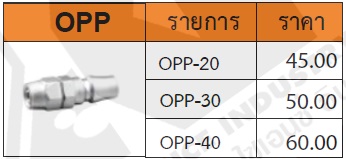 ข้อต่อคอปเปอร์ ล็อคสายลม รุ่น OPP