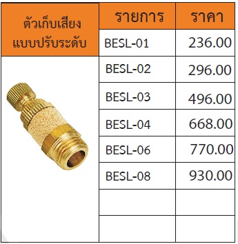ตัวเก็บเสียงแบบปรับระดับ รุ่น BESL