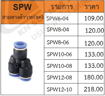 ข้อต่อ 3 ทาง ตัววาย (ลด) รุ่น SPW