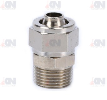 KLC-fitting ข้อต่อตรงทองเหลืองชุบนิเกิล รุ่น KLC